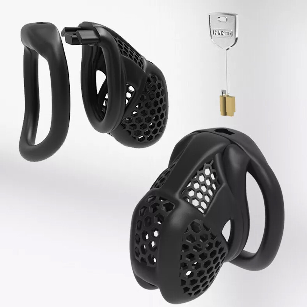 2025 Beehive Pro Breathable Cage Male Chastity Device Mini Lock 2Type Rings Man