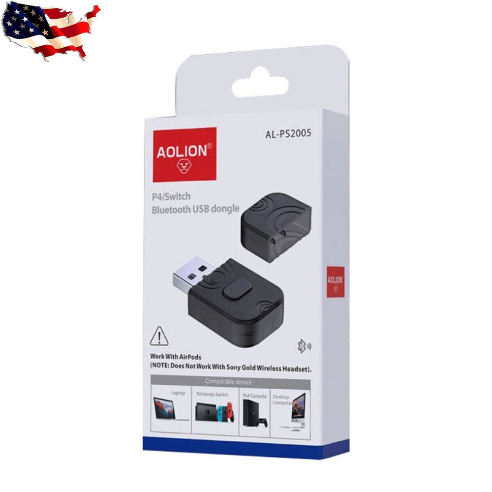 For PS5 PS4 Switch PC Bluetooth USB Dongle Headset HIFI Audio Receiver Adapter