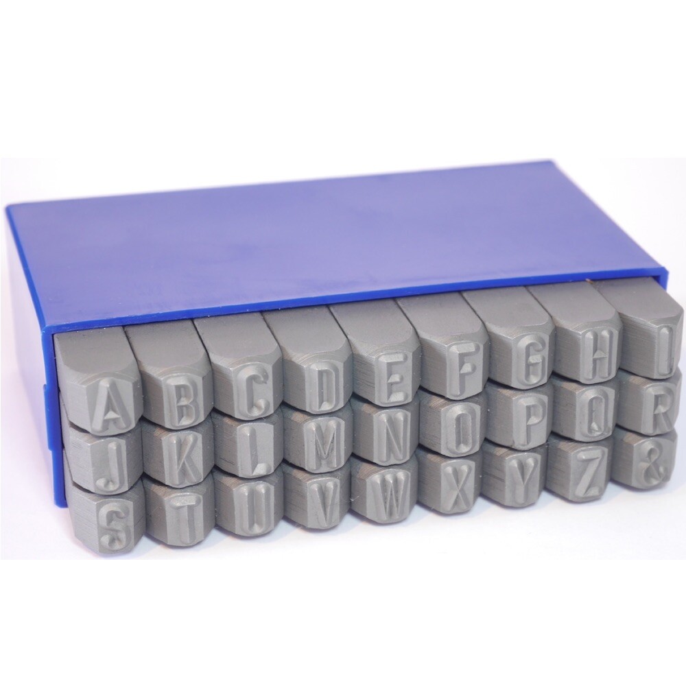 GRAVUREM-S Number, Letter Punch Set, REVERSE/MIRROR INVERTED 0-9 and / or A-Z,&