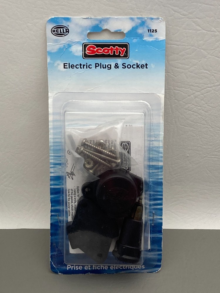 Scotty Depthpower Electric Plug and Socket 12V Model 1125 New