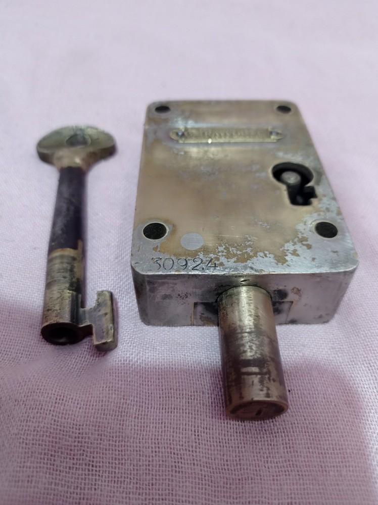 Vintage Antique Lock With Key