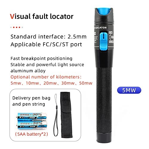 Fiber Optic Termination Tools Kit with Visual Fault Locator, Cleaver, Power Mete
