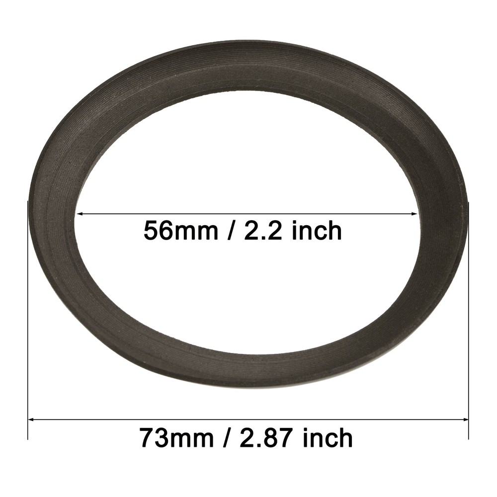 Air Compressor Piston Ring Part 73mm OD 56mm ID 1mm Thickness, Dark Gray