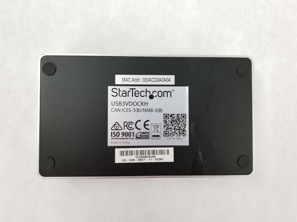 StarTech USB3VDOCKH HDMI Docking Station for Laptops USB 3.0