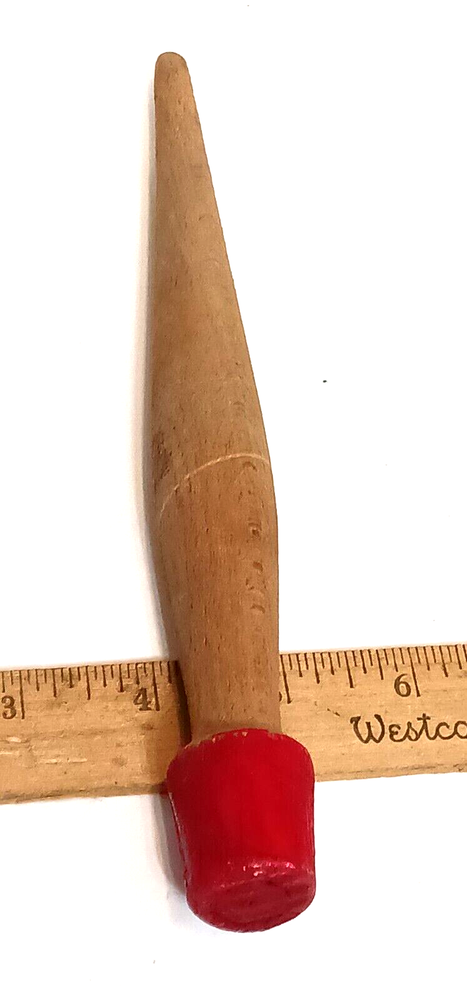 USGI Original WW2 US Army Wooden Pup Tent Stake Red Top