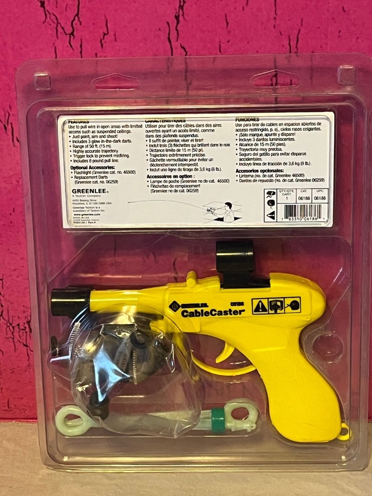 Greenlee 06186 CableCaster Wire Pulling Tool with 3 Darts New Open Box See Pics