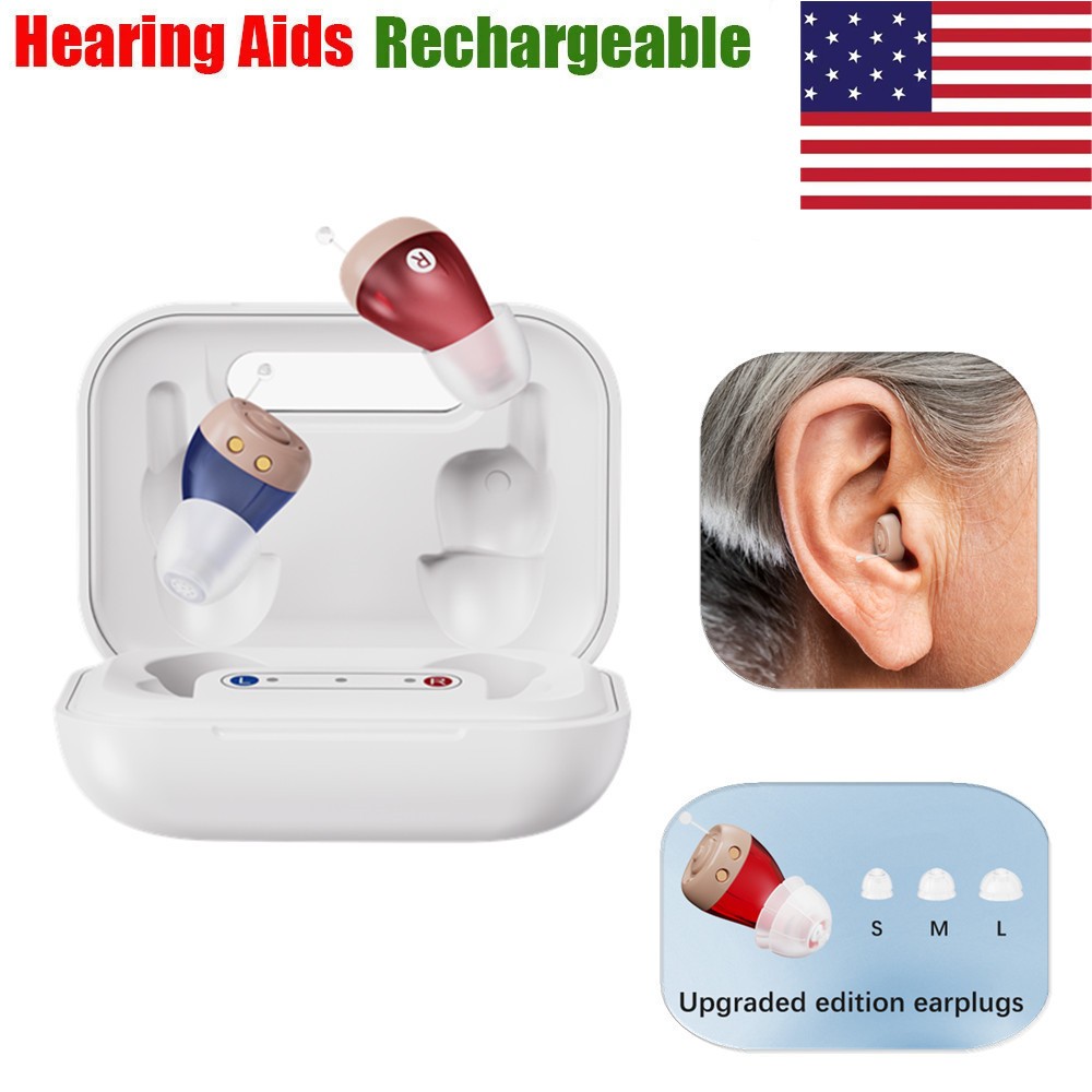 JINGHAO Rechargeable Hearing Aids Hearing Amplifier Sound Enhance -FREE RETURN