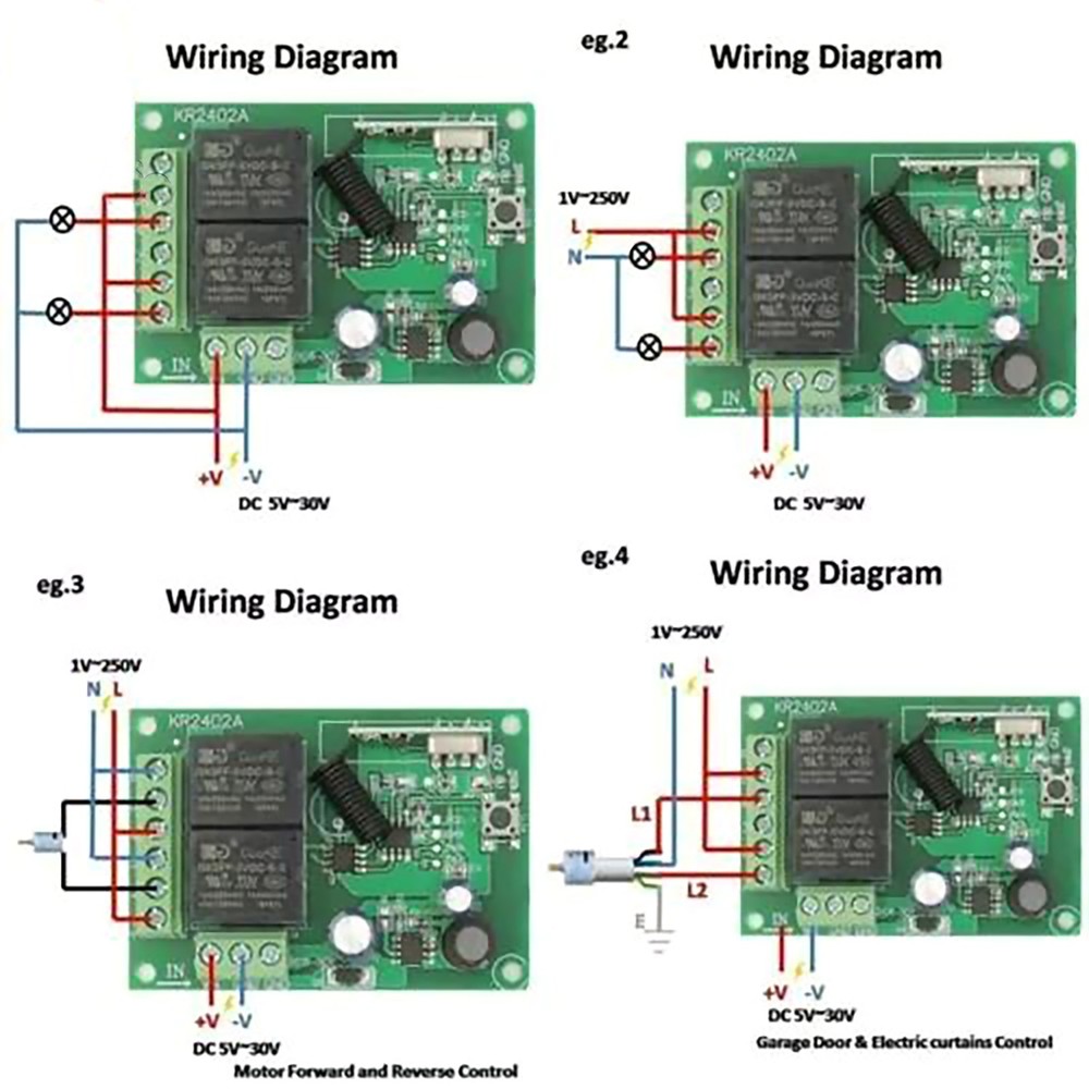Wireless Remote Control Relay Transmitter 433MHz Universal DC 1* CR2032 Battery