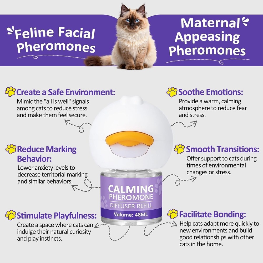 New Calming MD Pheromone Cat Diffuser – Helps Promote Relaxed Behavior Calm Cat