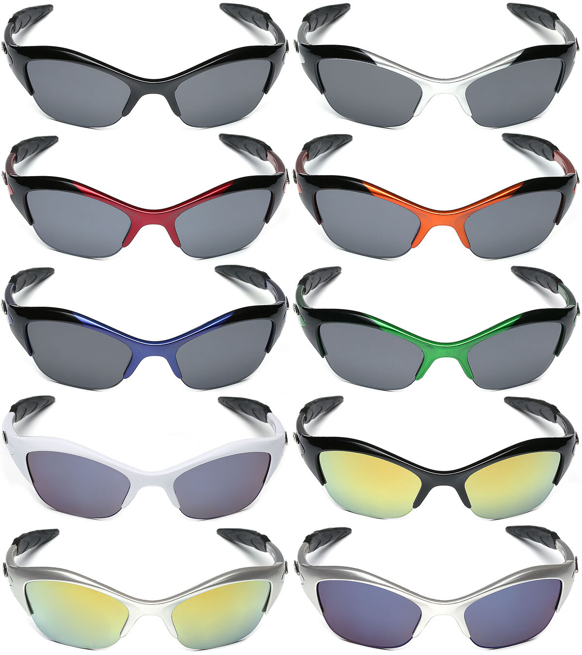 KIDS Sunglasses Boys Youth Sports Baseball Cycling Glasses Half Frame AGE 3-12