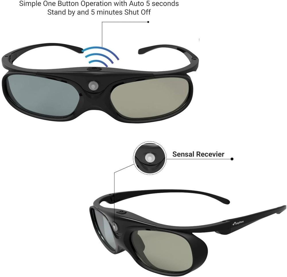 Lightweight 3D Glasses for DLP-Link Projectors