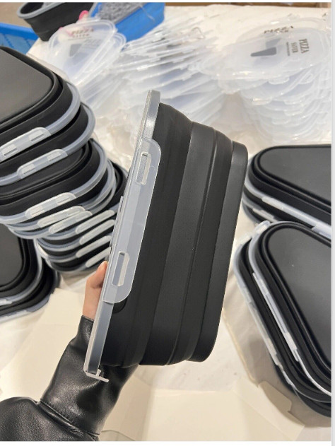 Pizza Storage Container Box Foldable Triangular Reusable Pack Container Multiuse