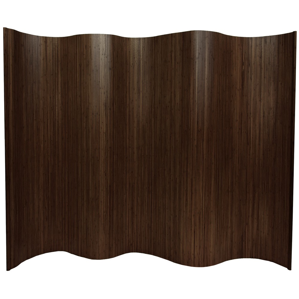 6 ft. Tall Bamboo Wave Screen - Dark Mocha