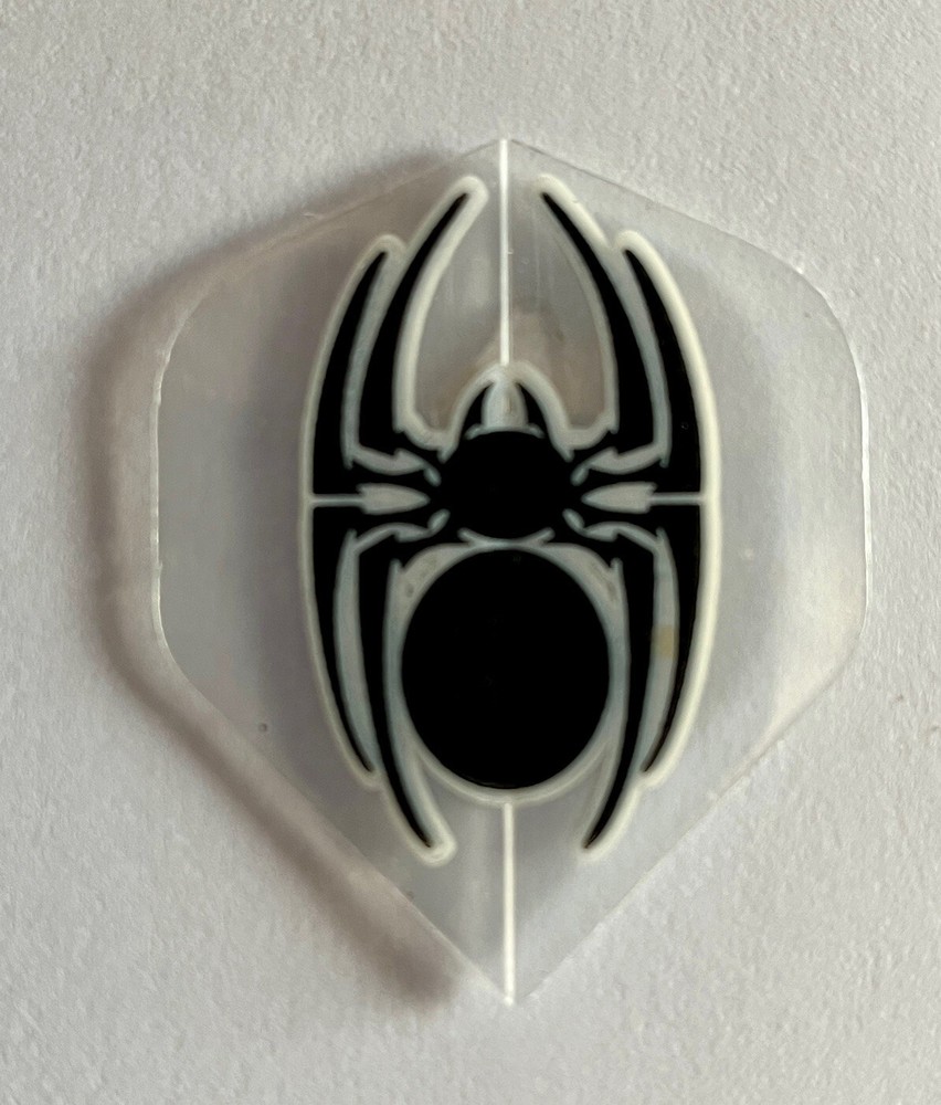 Dart Flights 10 sets Black Widow Spider Clear Backgrd Amerithon Standard Shape