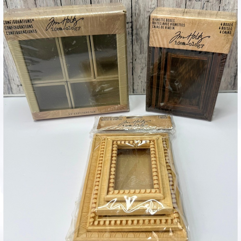 Tim Holtz Idea-ology VIGNETTE BOXES Configurations Frames Lot
