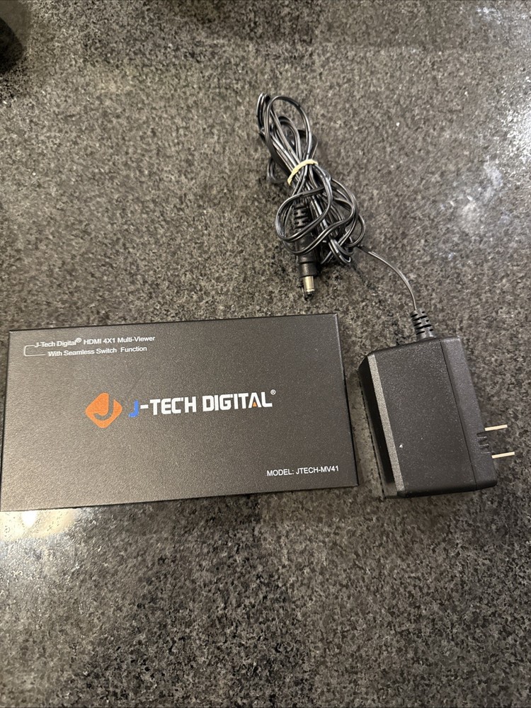 J-Tech JTECH-MV41 Digital HDMI 4x1 Multi-viewer Seamless Switch Function Mint