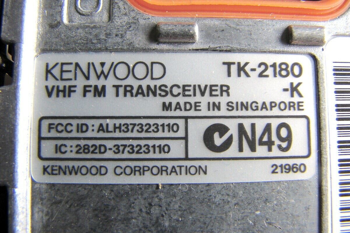 Kenwood TK-2180 VHF 136 - 174 MHz 5 Watt 500+ Channel Ltd Keypad Radio