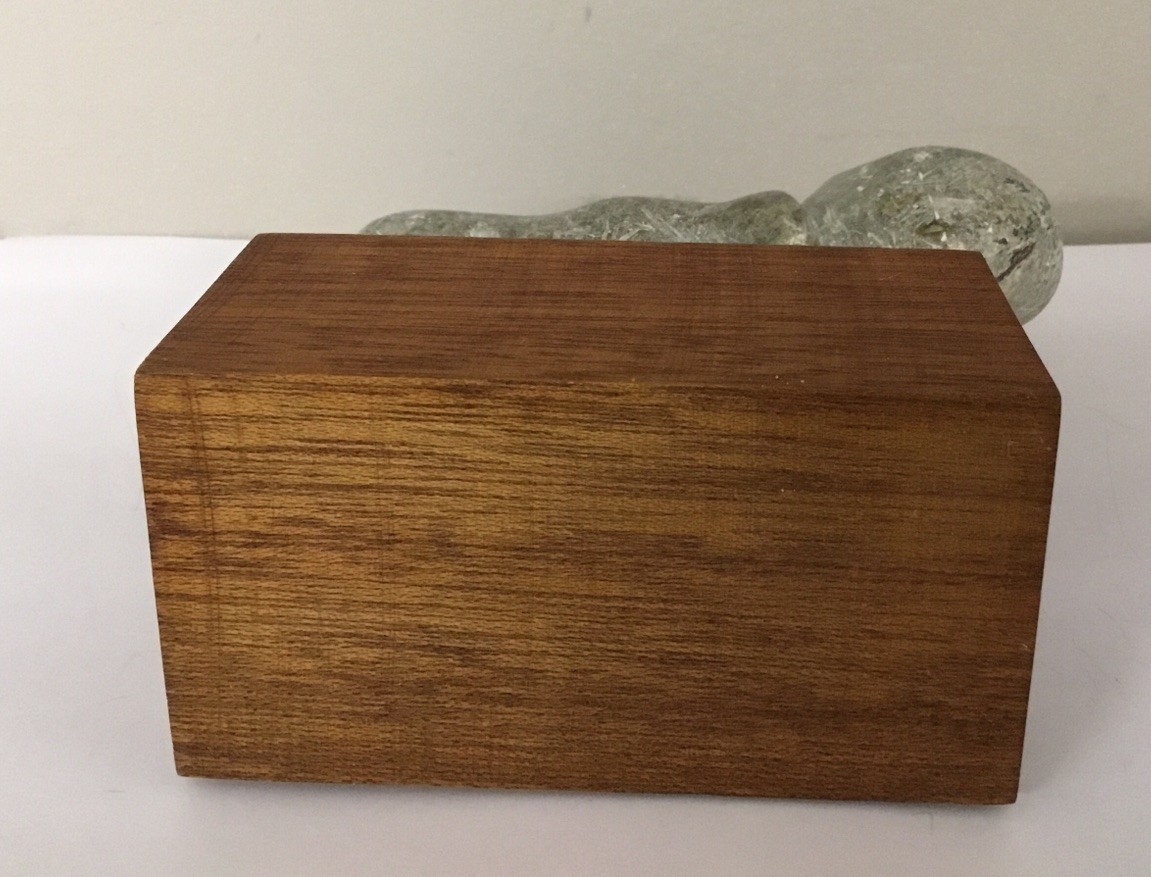 Carved Soapstone Abstract Animal Carving Musk Ox 6x5x2” Mounted On Wood