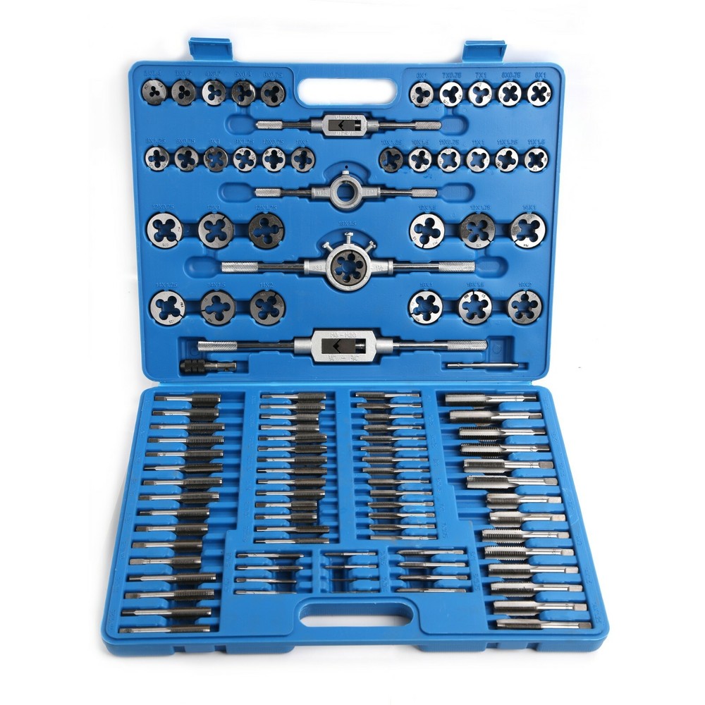 Combination TAP and Die Set Cutter Kit  Screw Extractor Remove Metric Size Set