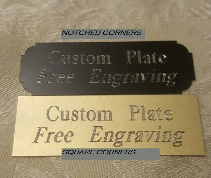 Custom Engraved Plate, Trophy -Taxidermy - 1"x 3" Gold or Black aluminum