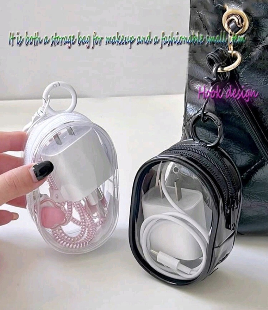 1pc Creative Transparent Multifunctional Storage Bag, Portable & Versatile WHITE