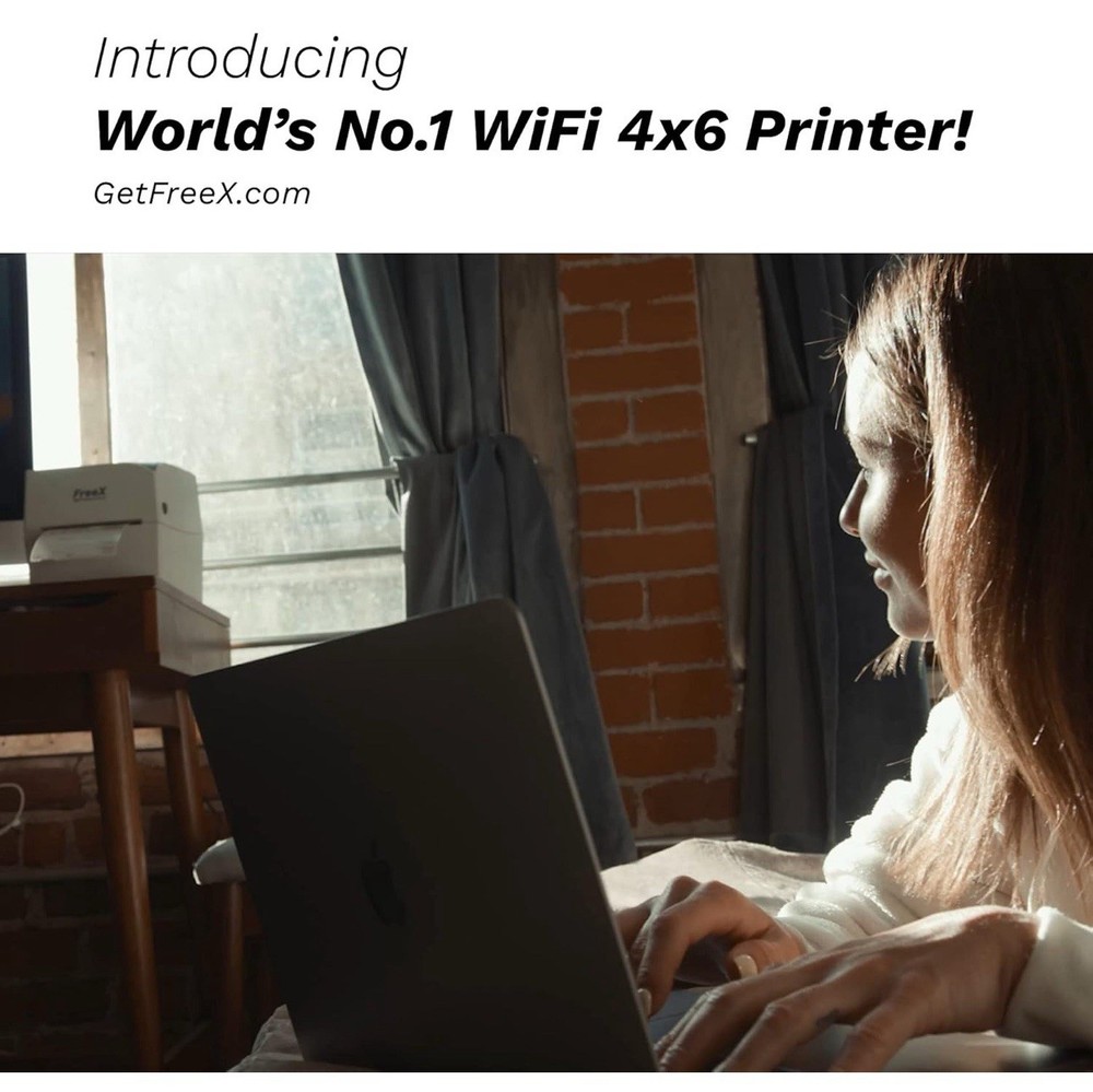 WiFi Thermal Label Printer 4x6 | USB + Wireless | Shipping Labels | Windows/Mac