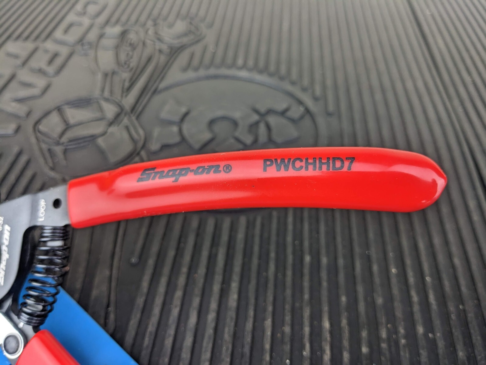 #bf266 Snap-on Tools USA RED Soft Grip 7" Inline Wire Stripper / Cutter PWCHHD7