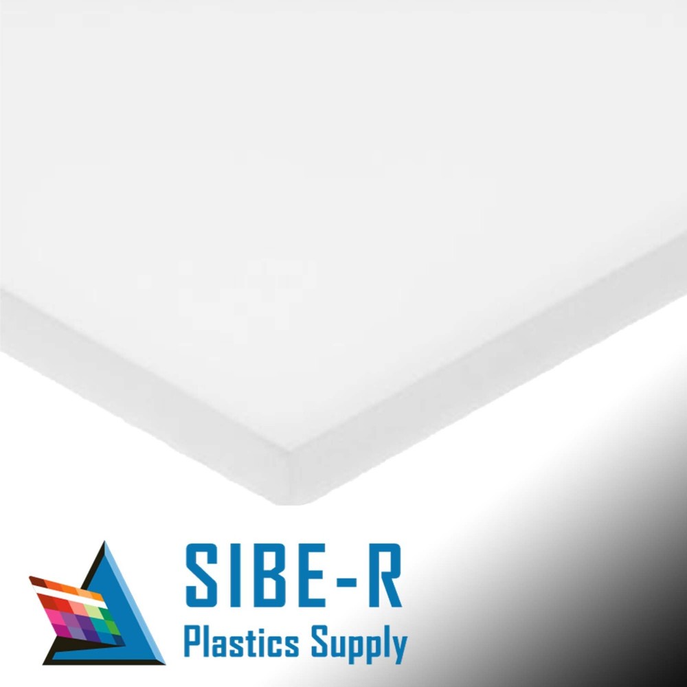 (2-Pack) HDPE Plastic Sheet - 1/4" thick - Natural - 12" x 12"