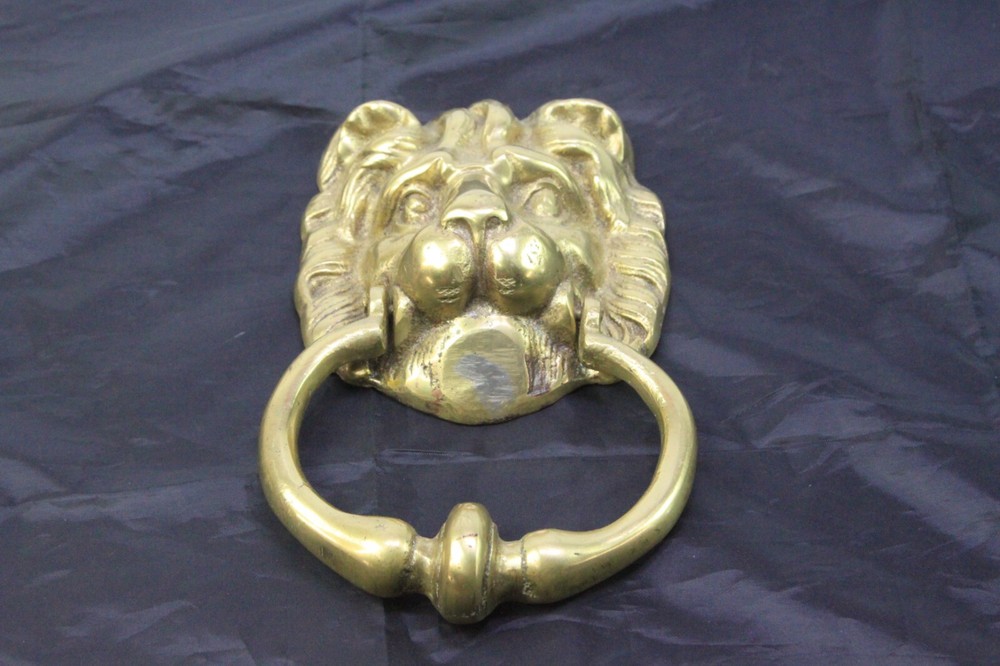 Antique Solid Brass Lion Door Knocker Heavy Duty