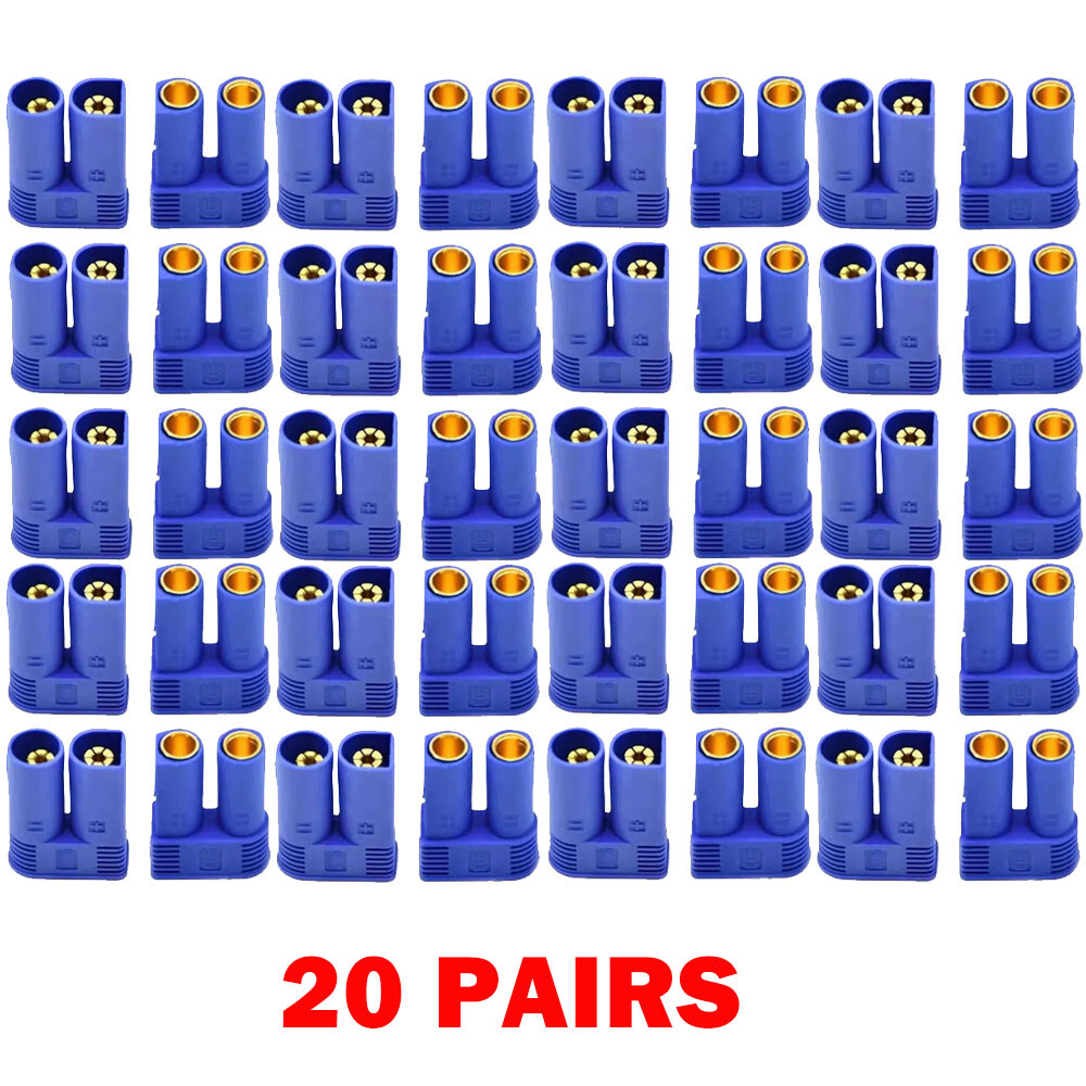 20 Pairs For EC5 Device Connector Plug For RC Car Plane Helicopter Battery Lipo