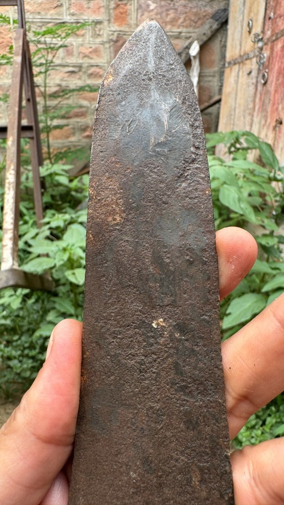 Antique Old Hand Crafted Solid Iron Hunting Spear Dagger Katar Without Handle
