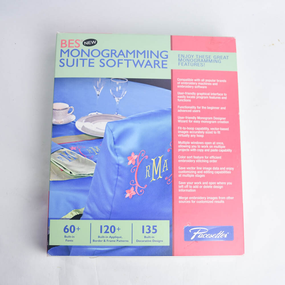 Brother BES Monogramming Suite Embroidery Software Pacesetter
