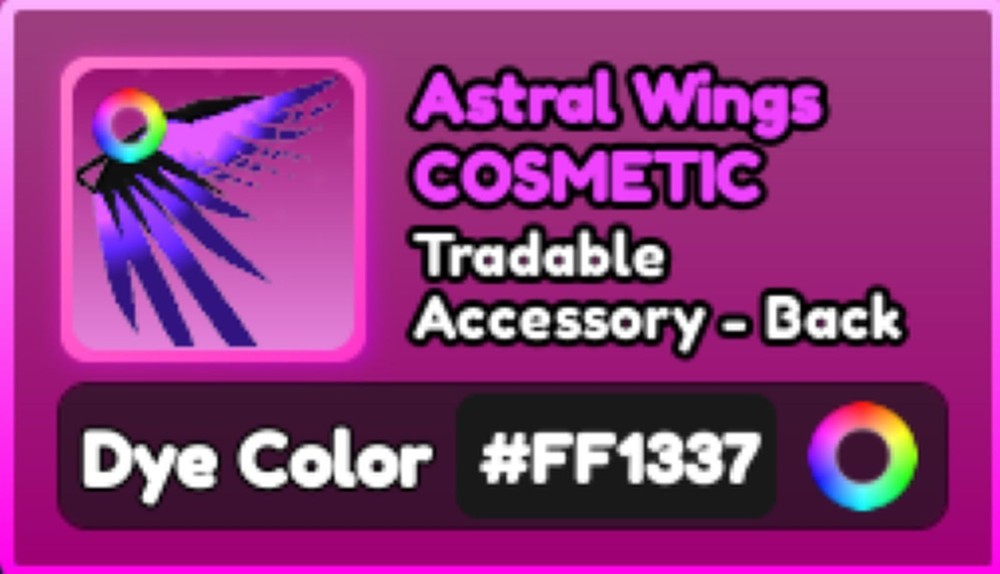 World Zero WZ - COSMETICS - #FF1337 (RGB) - ACCESSORY - BACK