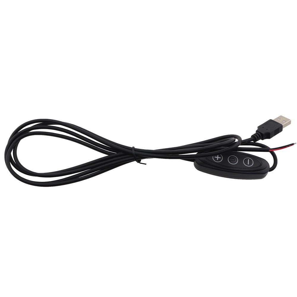 2PCS LED Single Color 10-speed Dimming 3-Button Switch Cable USB Compatible w...