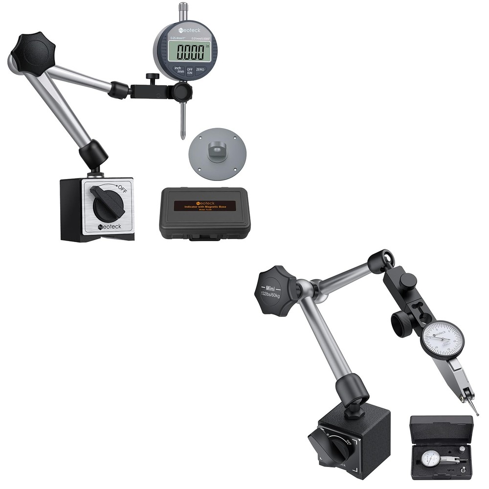 Neoteck 1" Digital Dial Indicator Set + 0.03" Test Kit