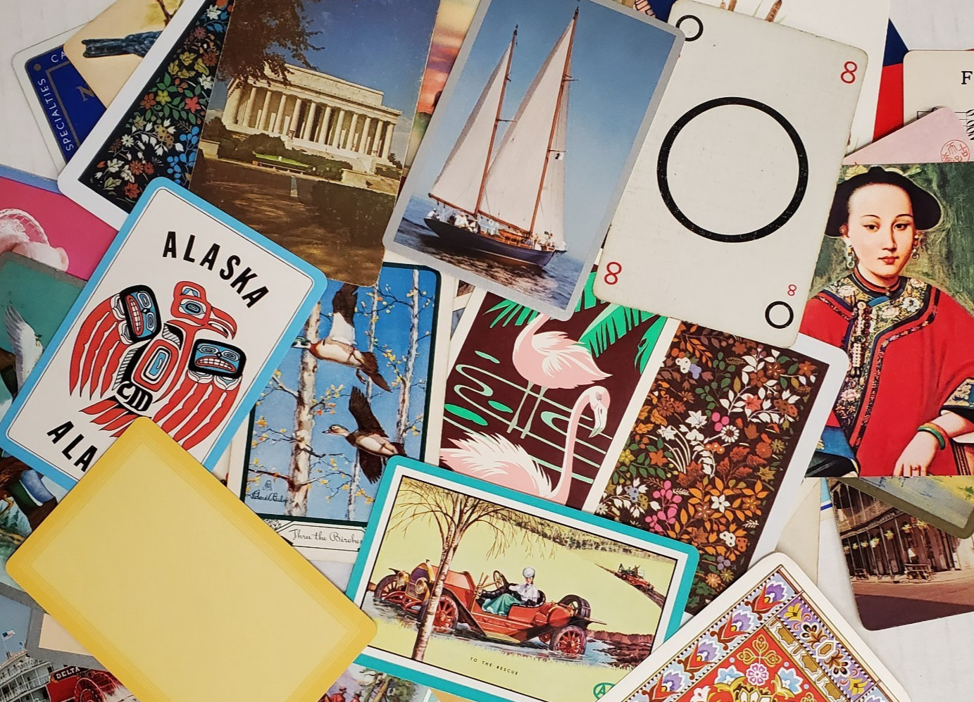 Single Swap Playing Cards, 54 Piece Vintage Card Lot, Collectible Cards