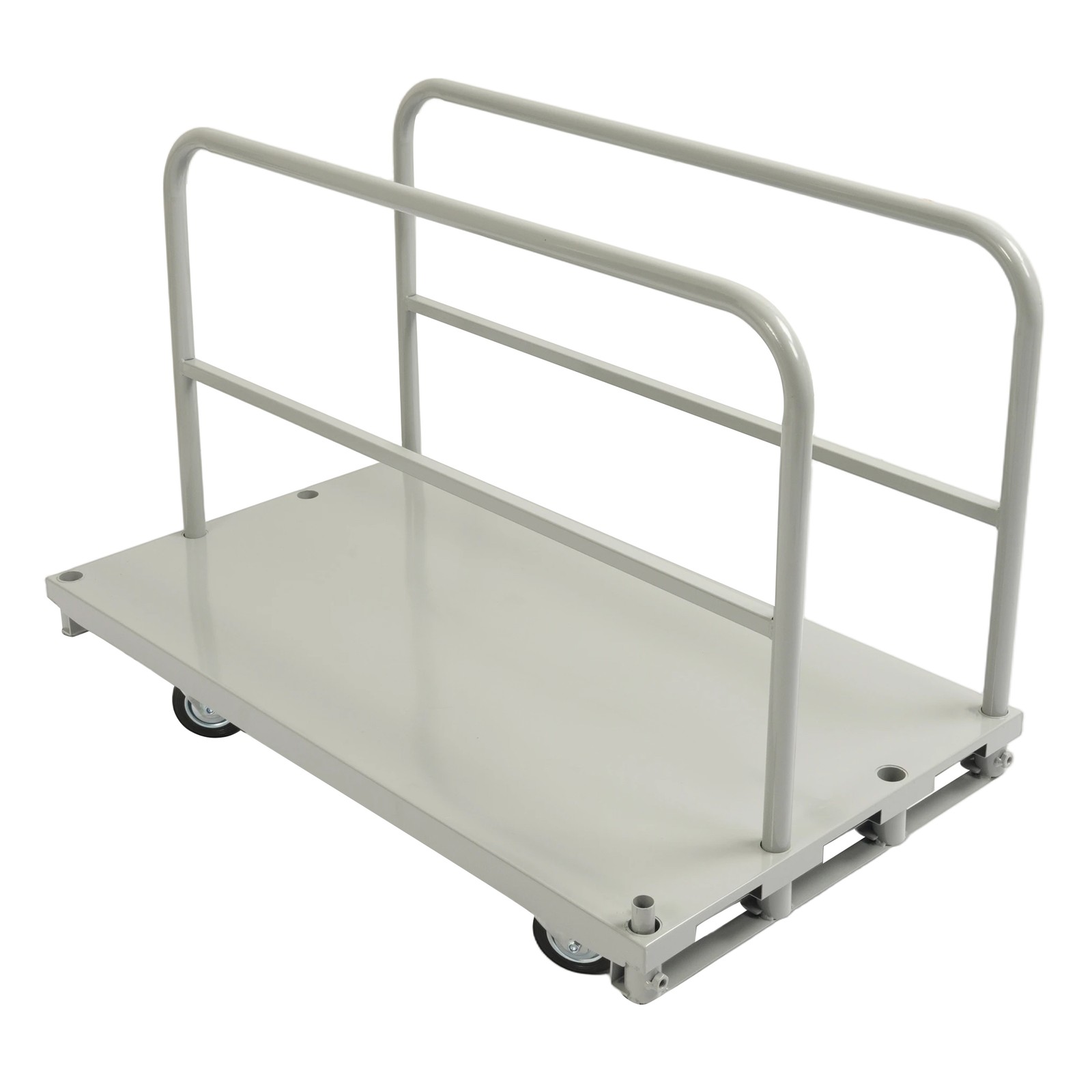 2-in-1 Steel Panel Dolly Drywall Cart 2200lbs Platform Truck Cart with 4 Casters