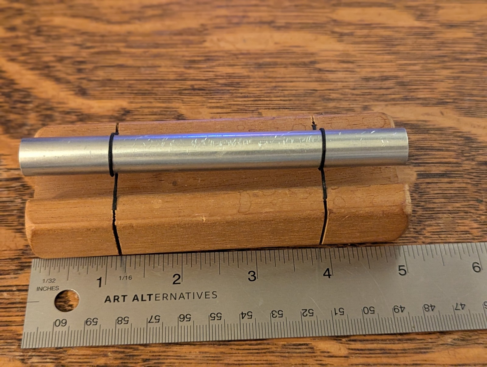 Single Note Metal Energy Chime On Wood Block With Mallet