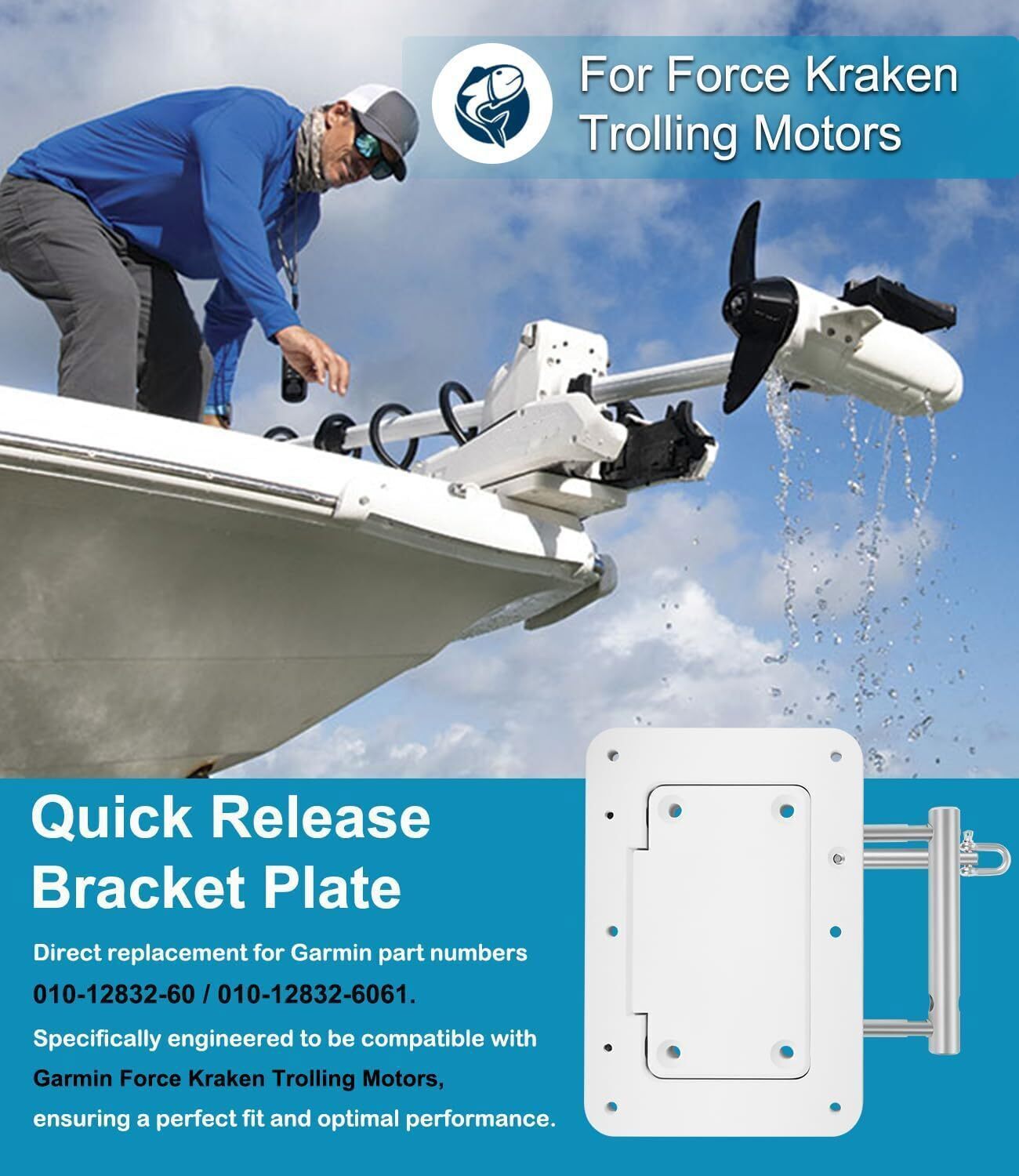 For Garmin 010-12832-61 Quick Release Plate System White 010-12832-60