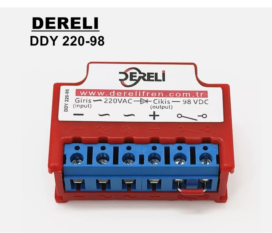 DERELI DDY 220-98 input 220VAC output 98VDC Half-Wave Brake Rectifier module