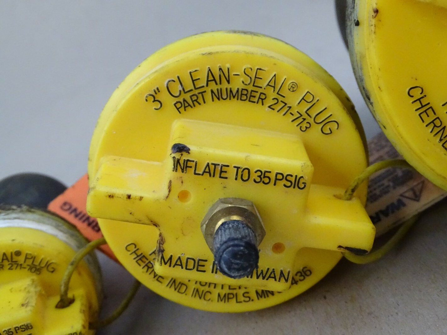 Cherne Pneumatic Test Plug , 271-705 ,271-713, 271-721