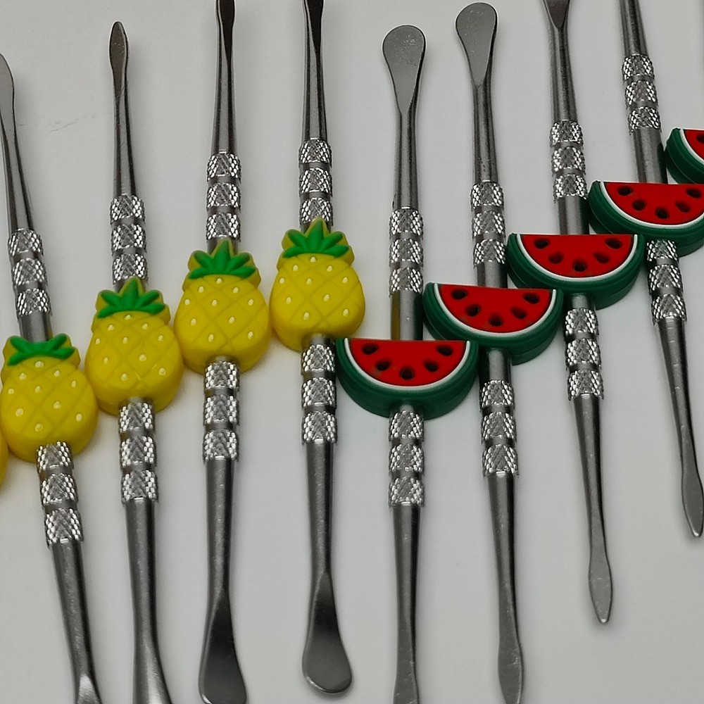 30ct -SirEEL Dab Tools Set Fruit Veggies Silicone Handle Stainless Double End