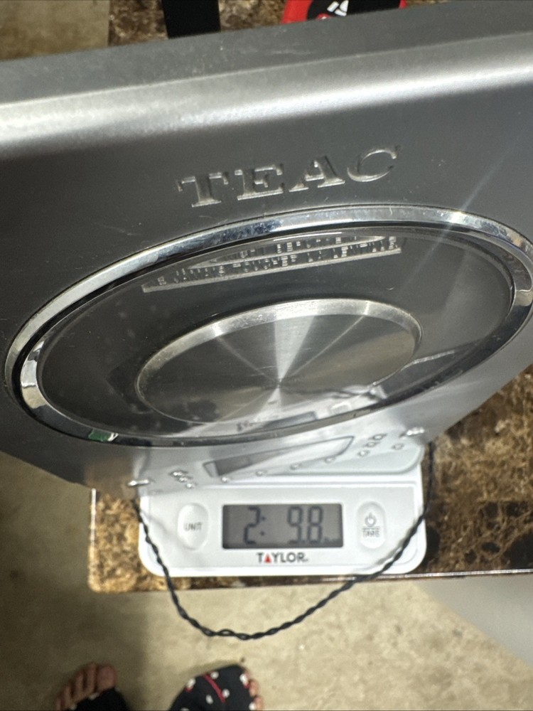 TEAC Micro Hi-Fi System CD-X8 Silver Receiver/CD Player Untested Read Below