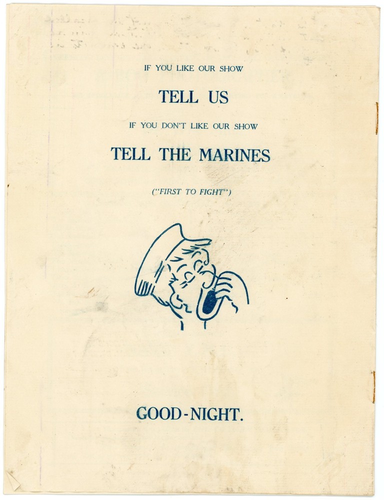 1926 45th Division Frolic Program Navy YMCA Chefoo, CHina #8B