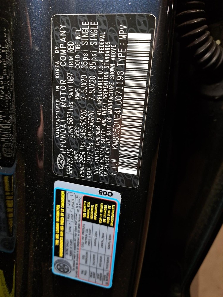 2020 Palisade Camera/Projector Sku#4355348