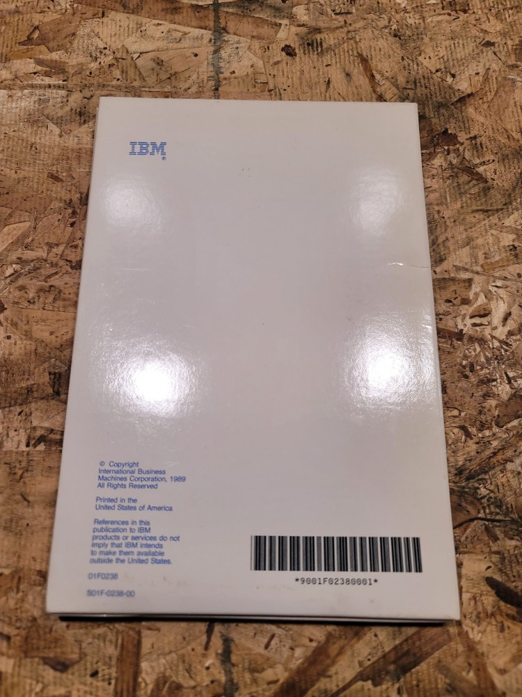 IBM Personal System/2 Model 55SX Quick Reference and Reference Diskette