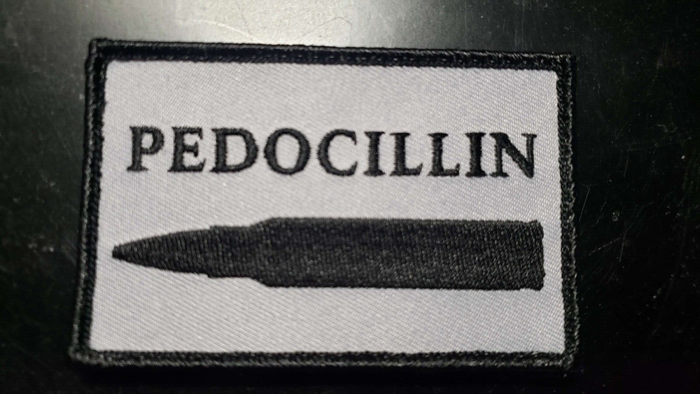 Pedocillin patch. Bullet. Grey.