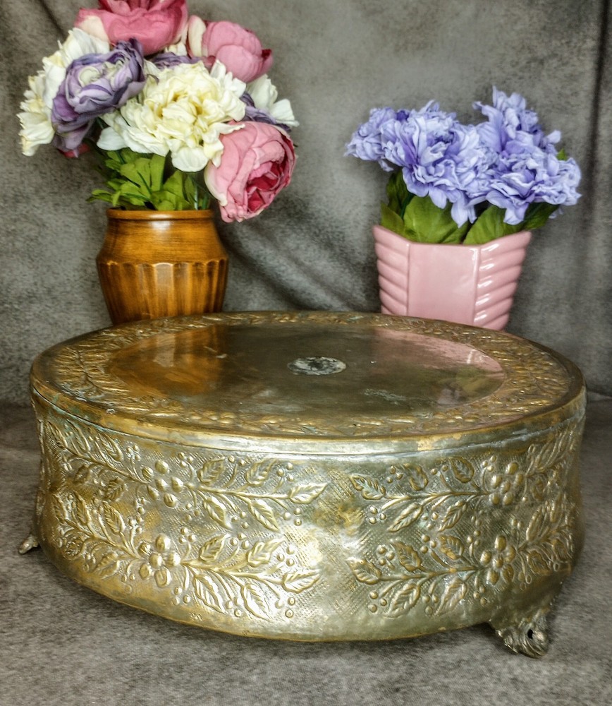Beautiful Gold Finished Repoussé Cake Riser Circa 1900