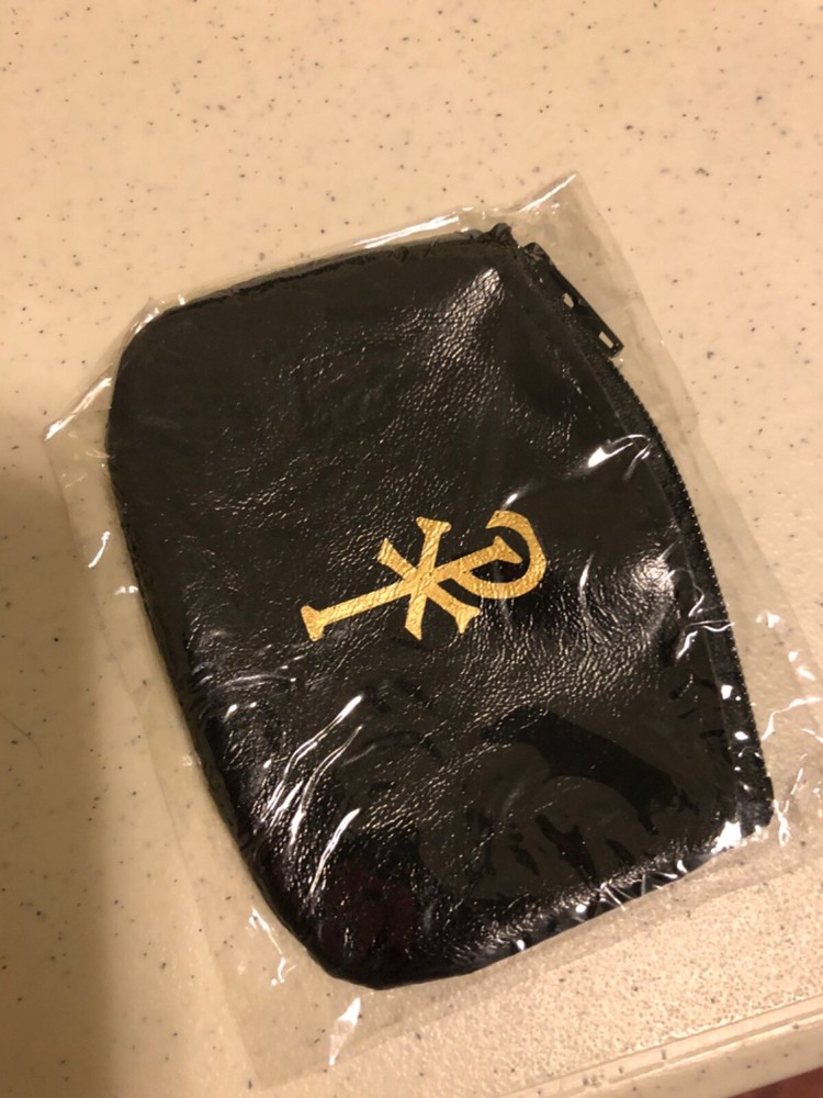 Black Vinyl Rosary case w zipper close