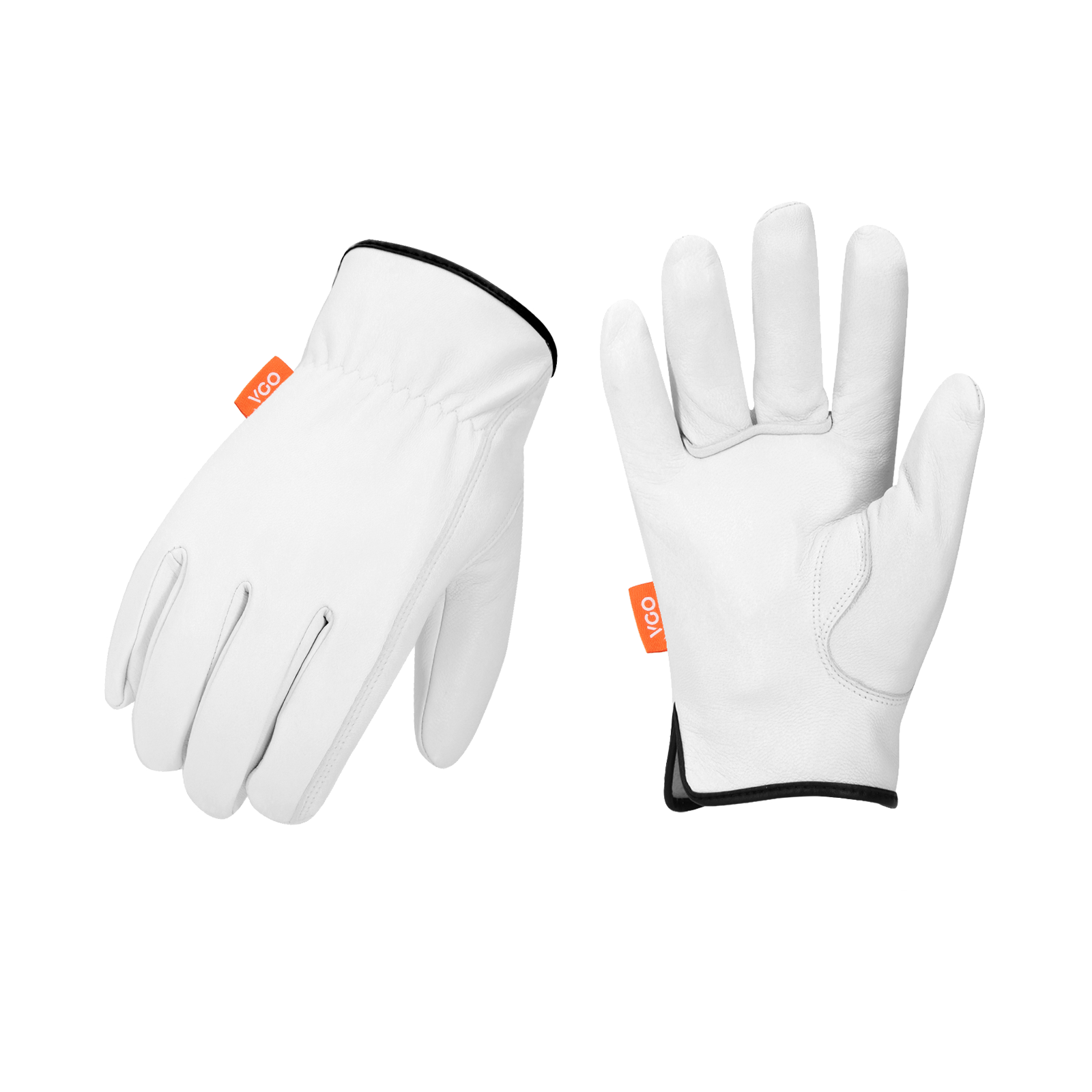 Vgo 3Pairs Unlined Top Grain Goatskin Work and Driver Gloves (GA9501)